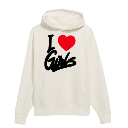 I ❤️ love girls hoodie white