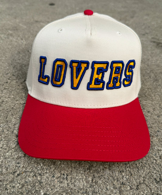 Lovers blue yellow red cap